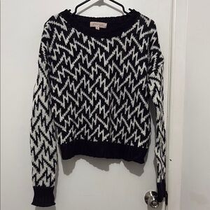 2 for 10 Philosophy Black and White Zigzag Sweater